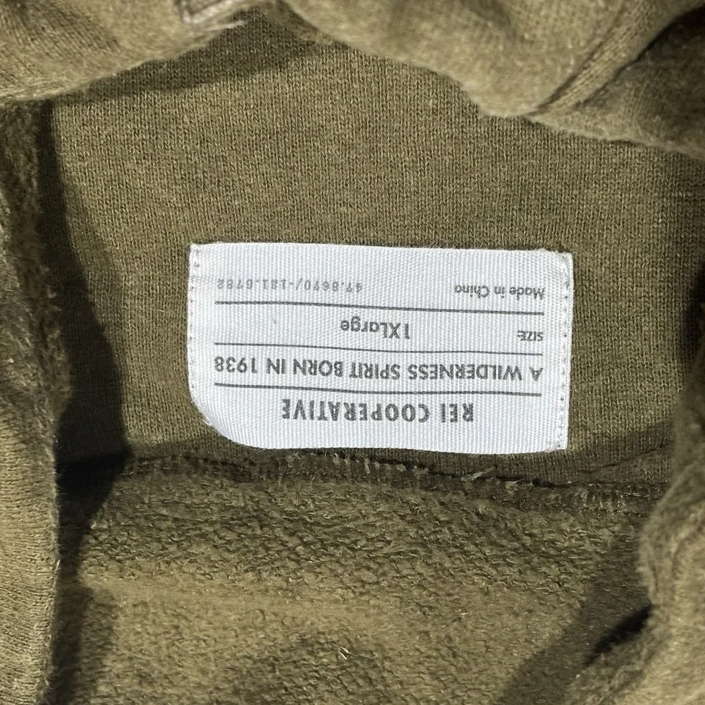 REI Wallace Lake Hemp/Cotton pullover Olive Green  XL